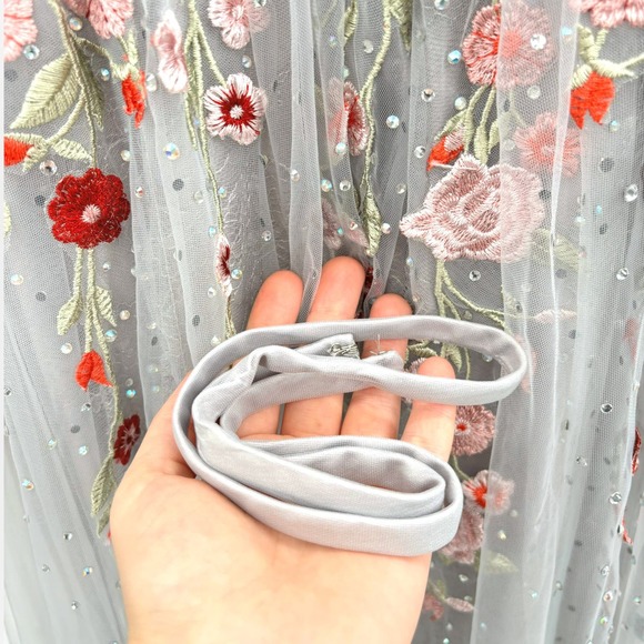 Mac Duggal Embroidered Illusion High Neck Long Sleeve A-line Gown NEW‎ $798 [6] - Picture 14 of 16